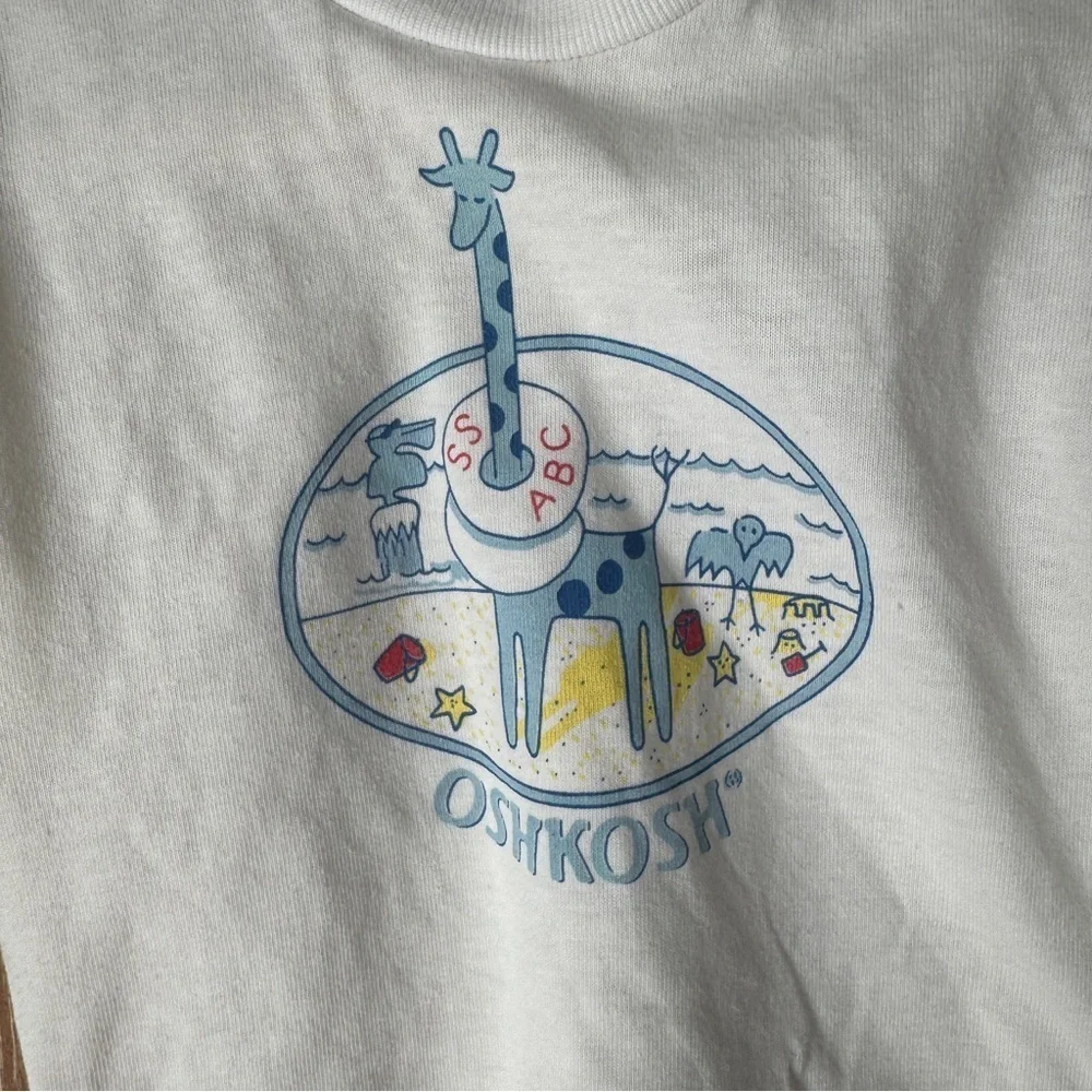 Vintage 1980s OshKosh B’Gosh set tee short sleeve diaper cover bloomers baby boy